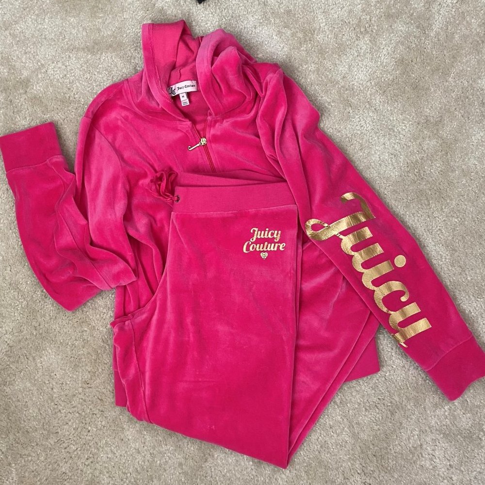 Juicy Couture Tracksuit Matching Set (Pants & Jacket) in Raspberry Pink